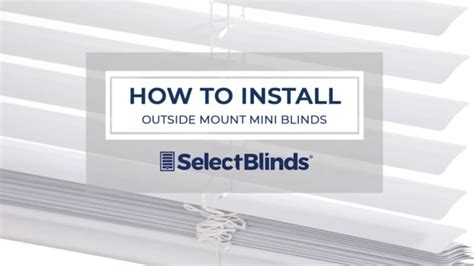 installing mini blinds outside mount